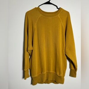 Aerie Mustard Yellow Oversized Sweatshirt Pullover Women’s XS